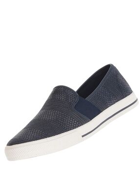 Lauren Ralph Lauren Jinny Navy Woven Slip-On Loafers